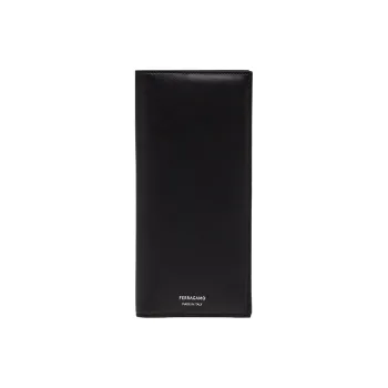 FERRAGAMO Cow Leather Wallet Men's Black