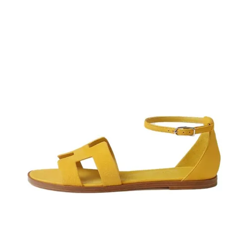 HERMES Santorini Strap Sandals Women's Yellow