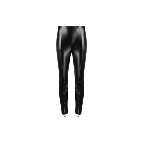 Patrizia Pepe Mid-rise Coated Slim Trousers