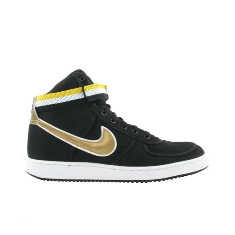 Nike Vandal High Supreme Black Metallic Gold Yellow Streak-1