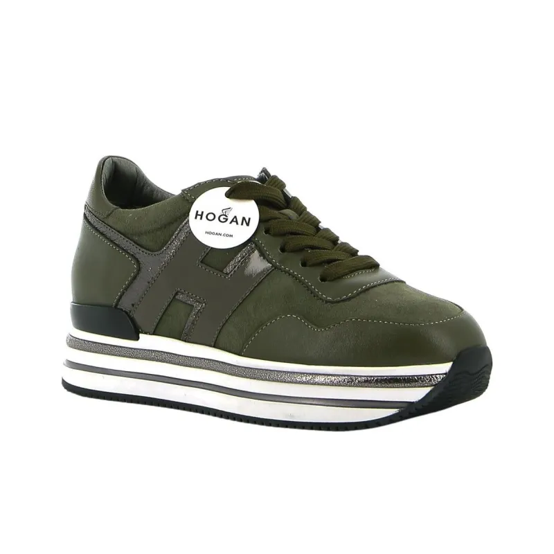 HOGAN H468 Low-Top Casual Shoes Women's Green-2