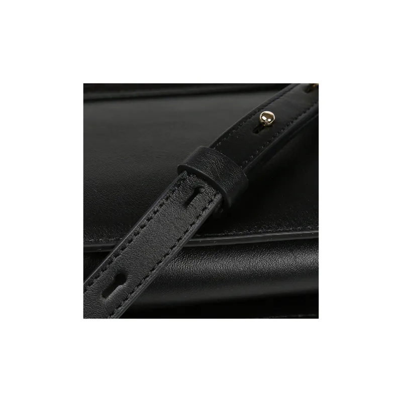 Chloe Faye Suede Patchwork Calfskin Shoulder Bag Crossbody Bag Small Size Women's Black-9