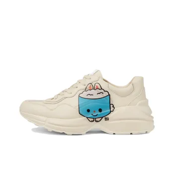 GUCCI Rhyton Low Top Chunky Sneakers Women's Ivory White