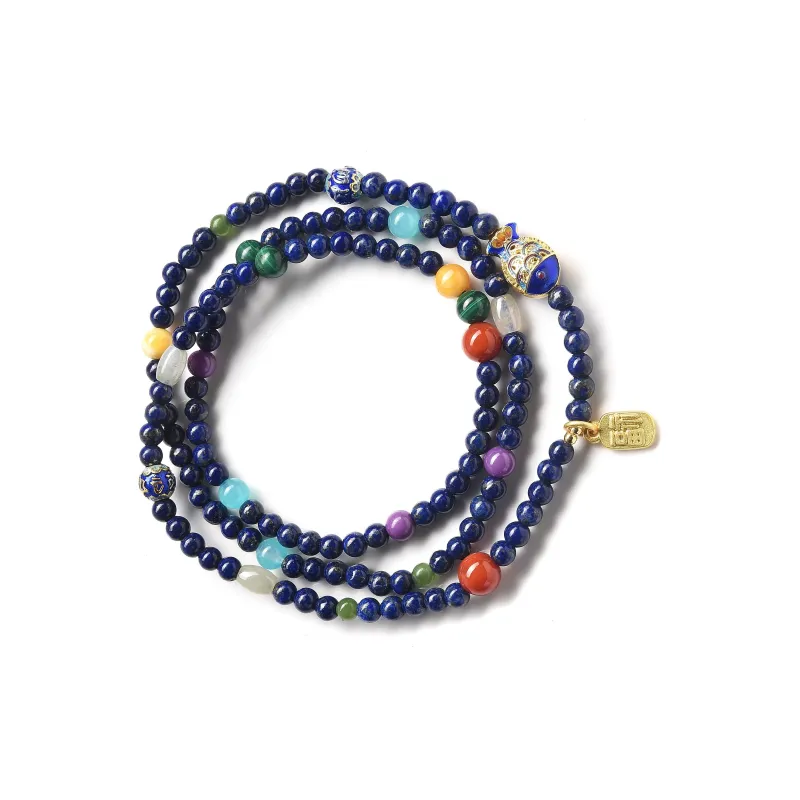 Abby's Wonderland Lapis Lazuli Fine Jade Bracelets Unisex-1