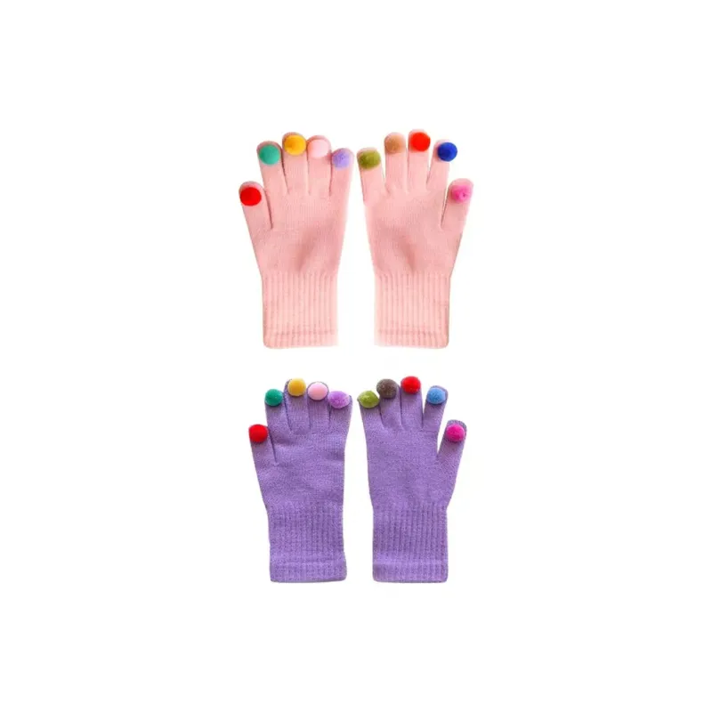 CMFY Cotton Polyester Blend Knit Gloves Women's-3