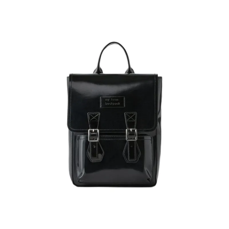 ZARA Polyurethane Backpack Mini Men's Black-0