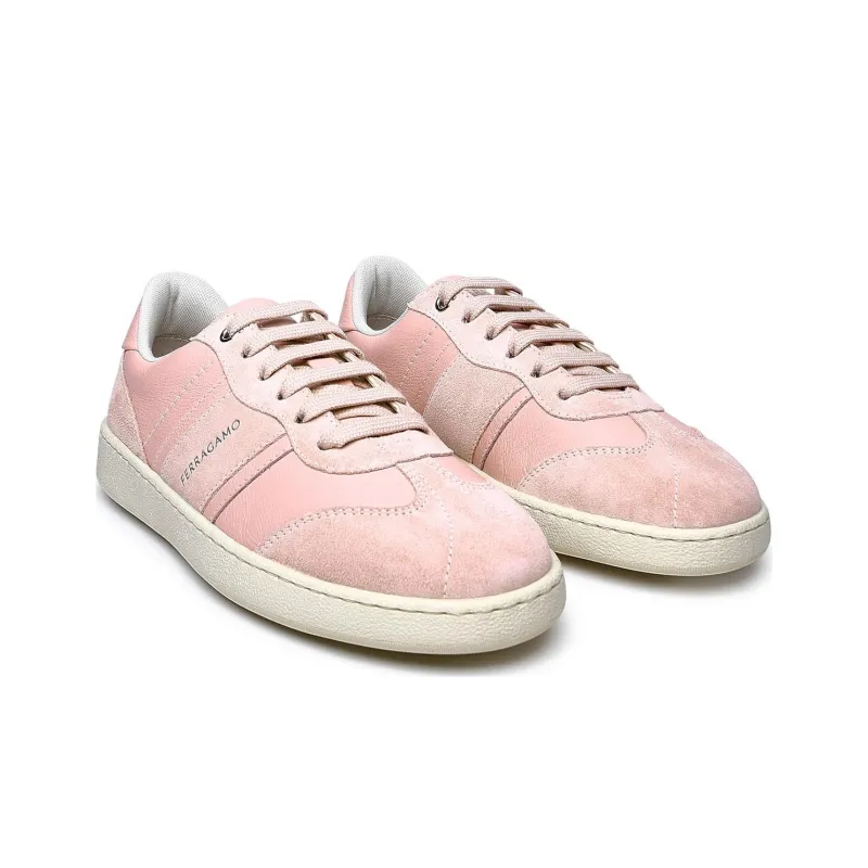 FERRAGAMO Debossed logo Suede leather Trainers-2