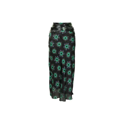 Rabanne Floral-print Midi Skirt