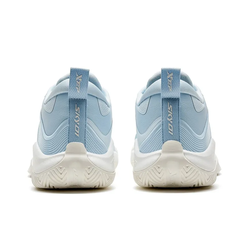 XTEP Against The Sky Generation Basketball Shoes Men Low Top Ripple Blue/Sail White-3