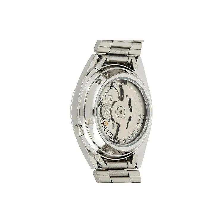SEIKO Series 5 Automatic Mechanical Movement Stainless Steel Strap Watch Men's Watches Black Dial-2