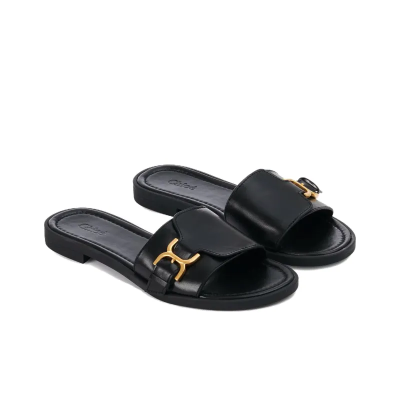 Chloé Marcie Buckle Detailed Slides Women's-2