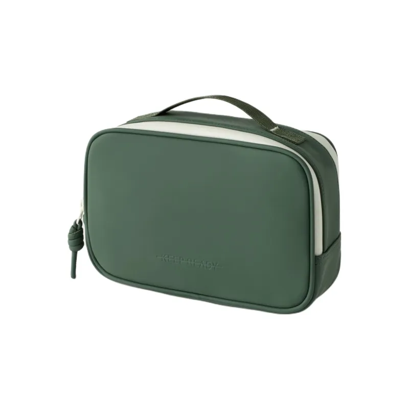 ZARA Polyurethane Storage Bags Toiletry Bags Unisex Green-1