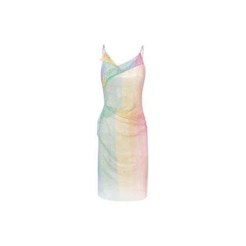 MIMI PLANGE Slip Dresses Women's Rainbow