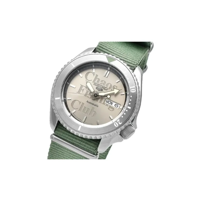 SEIKO Automatic Mechanical Movement Nylon Strap Watch 42.5mm Men's Watch Silver Dial SBSA169-2