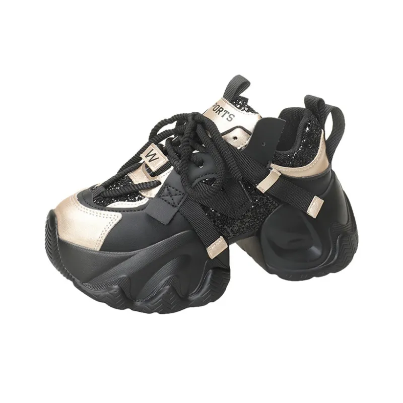 Handsome Running Sheep Cushioning Anti-Slip And Wear-Resistant Low-Top Chunky Sneakers Women's-2