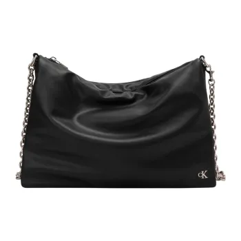 CALVIN KLEIN Blended Material Shoulder Bag Women's Space Black