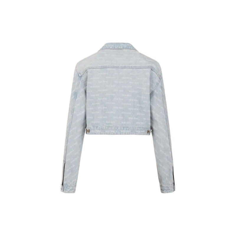 MIU MIU SS24 Denim Jacket Women's Light Blue-1