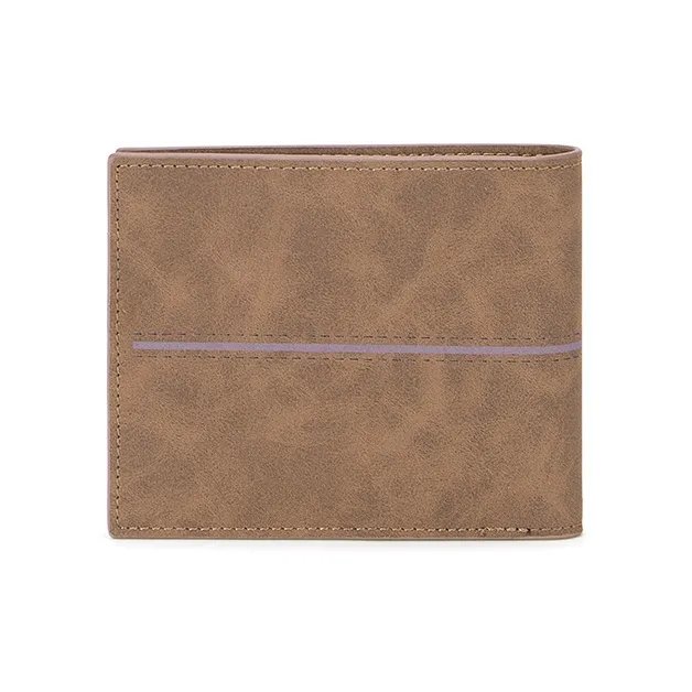 MashaLanti Microfiber Synthetic Leather Card Holder Wallet Regular Men's Coffee-4