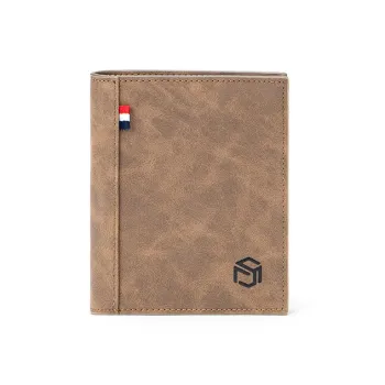 MashaLanti Microfiber Synthetic Leather Card Holder Wallet Regular Men's Coffee
