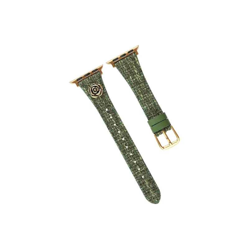 Yu Qing Apple Compatibility Watch Band Woolen, Genuine Leather Sole Material-10