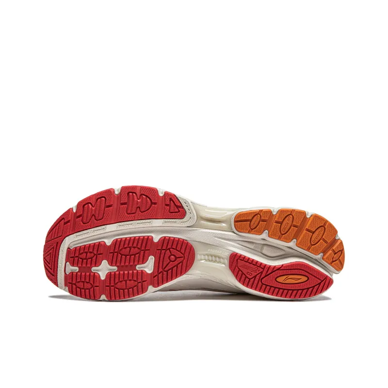 LiNing Shake 2.0 Cushioned Slip Resistant Low Top Casual Running Shoes Men's White Gray Red-5
