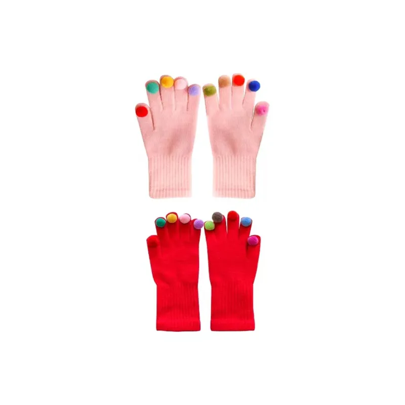 CMFY Cotton Polyester Blend Knit Gloves Women's-1