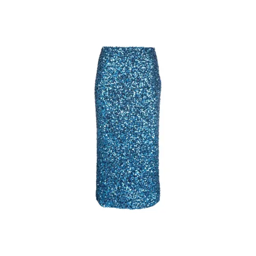 PAROSH Casual Long Skirts Women's Iron Blue