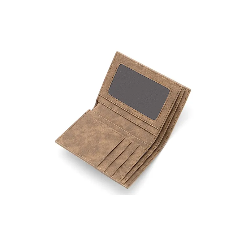 MashaLanti Microfiber Synthetic Leather Card Holder Wallet Regular Men's Coffee-4