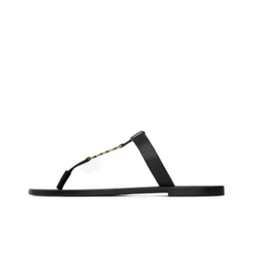 SAINT LAURENT Cassandre Logo Plaque Slides