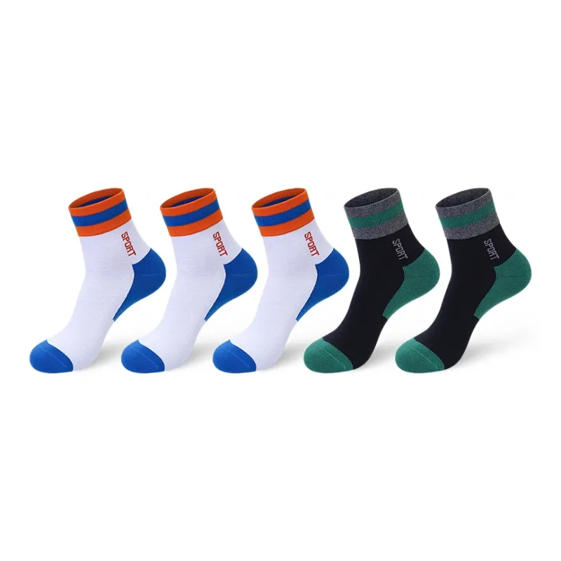 LUOLIAN Mid Calf Socks Men's 5 Pack-4