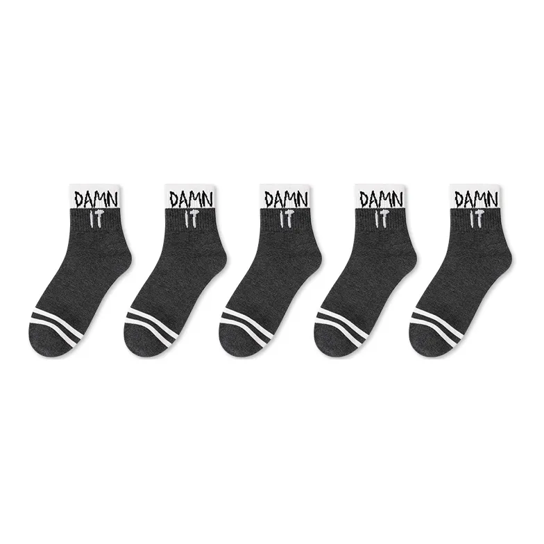 LUOLIAN Mid Calf Socks Men's 5 Pack-84