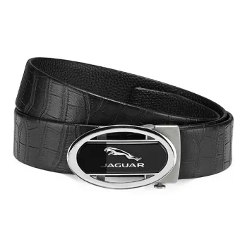 JAGUAR Luxe Lightweight Automatic Buckle Business Cow Leather Leather Belts Men's Width 3.4cm