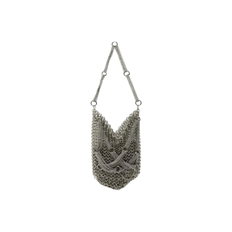 ZARA Iron One Shoulder Handbags Mini Women's Silver-0