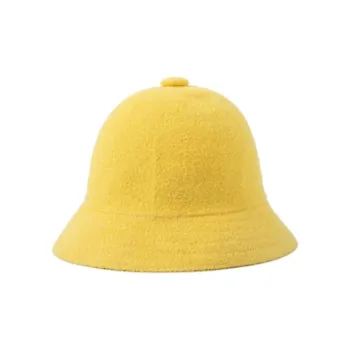 KANGOL Acrylic Modified Acrylic Polyamide Bucket Hats Unisex Yellow