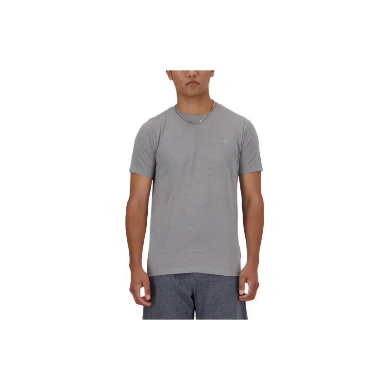New Balance Sport Essentials Heathertech T Shirt T Shirt Men's Gray-1