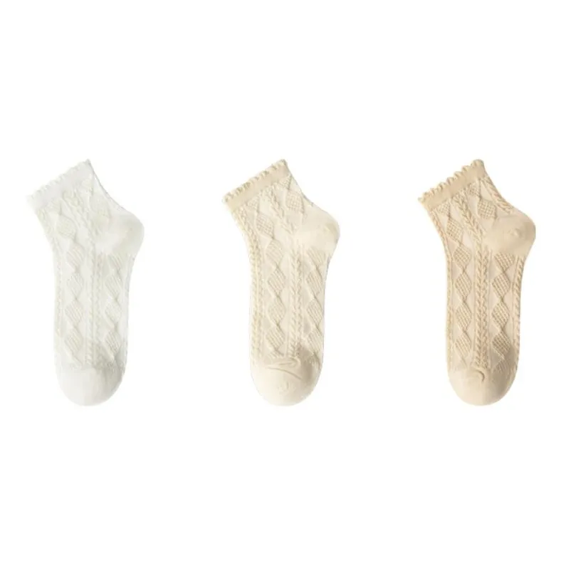 MIIOW Mid Calf Socks Women's 3 Pack-4