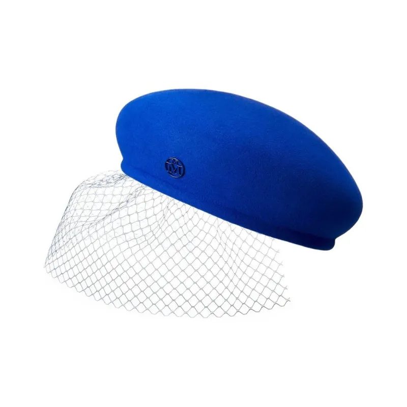Maison Michel Wool Felt Berets Women's Blue-0
