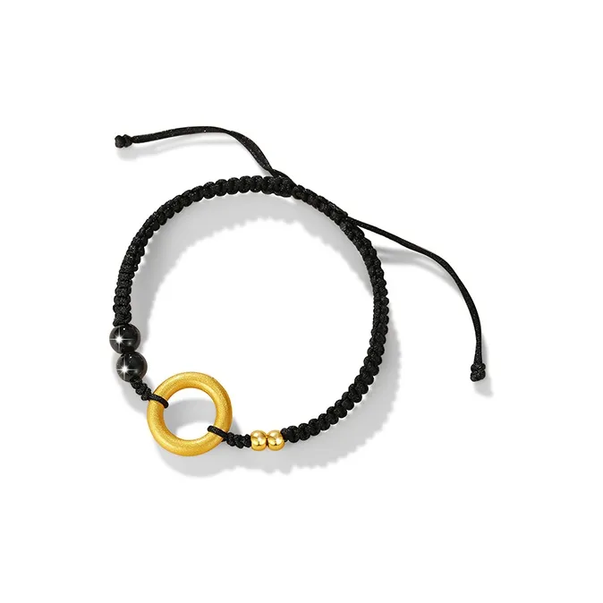DAISY BEAUTY Obsidian Jade S999 Fine Silver Bracelet Unisex-3
