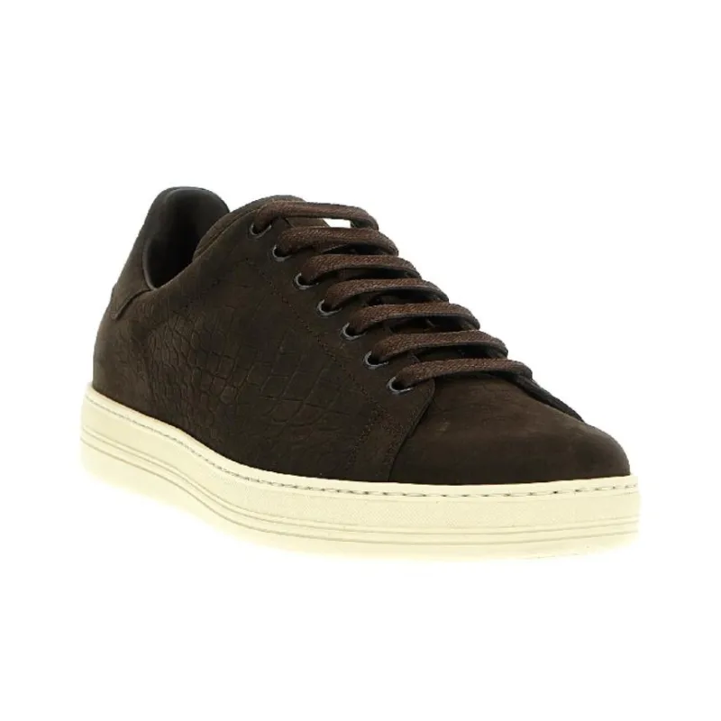 TOM FORD Warwick Crocodile-effect Sneakers-2