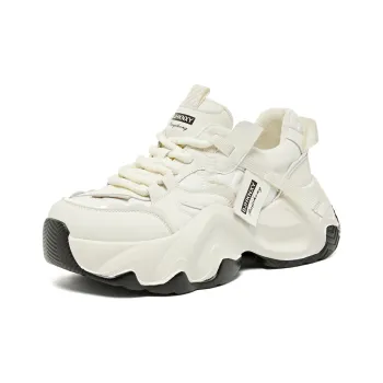 BAIJIHONG Anti-Slip Wear-Resistant Breathable Lightweight Height Increasing Low-Top Chunky Sneakers Women's