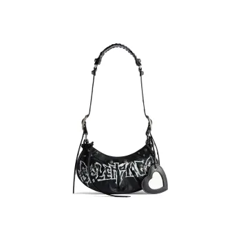 Balenciaga Le Cagole Sheepskin Handbag, Shoulder Bag Mini Women's Black