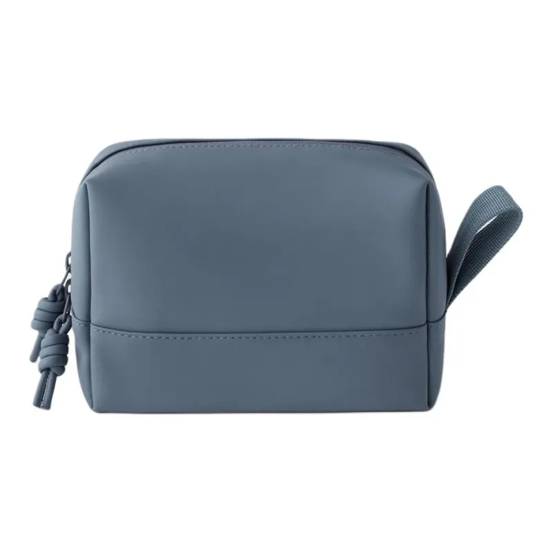 ZARA Polyurethane Clutches Toiletry Bags Regular Unisex Blue-1