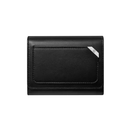 MONTBLANC Meisterstuck Cow Leather Card Holder Wallet Men's Black