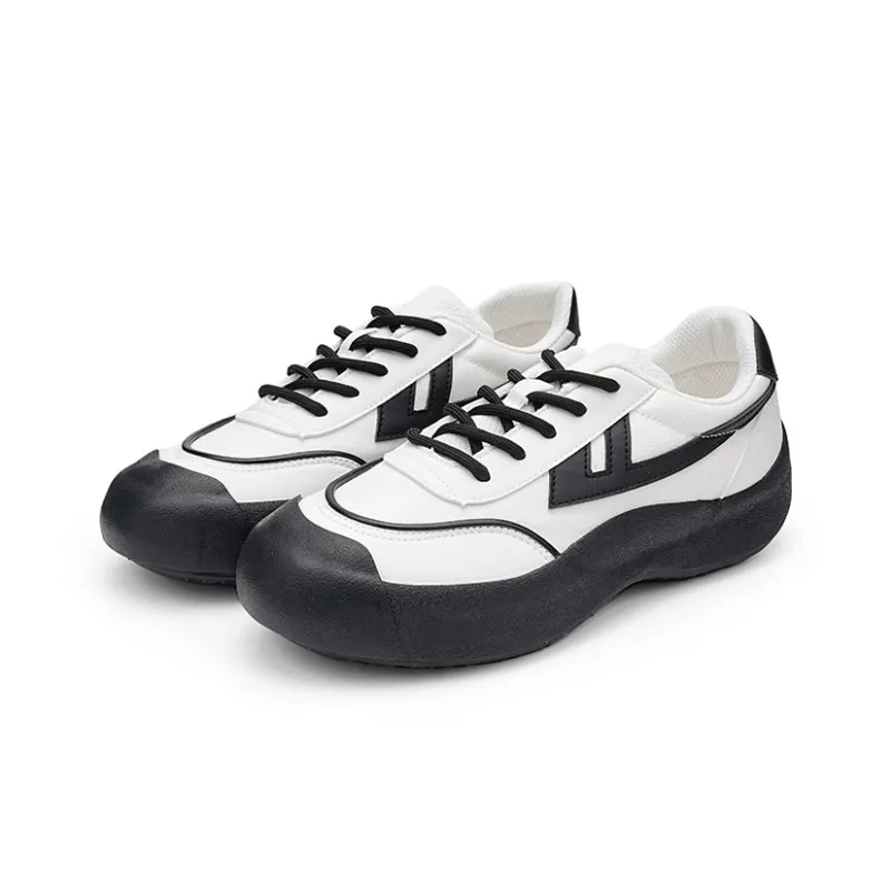 Warrior Heaven's Power Ugly And Clumsy Shoes Abrasion Resistant Slip Resistant Vintage Casual Shoes Unisex Black White-2