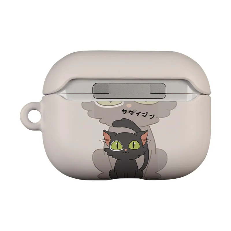 Keshami Applicable To Airpods Pro2/Airpods 3 Generation Cute Black Cat Headphone Cases-1
