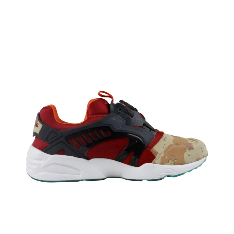 PUMA Disc Blaze Abrasion Resistant Breathable Low Top Running Shoes Men's Black Red-1