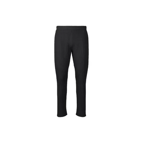 ISSEY MIYAKE Rustic Knit Casual Pants Men's Black