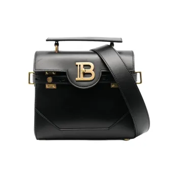 BALMAIN B BUZZ Calfskin Shoulder Bag Crossbody Bag Handbag Women's Black