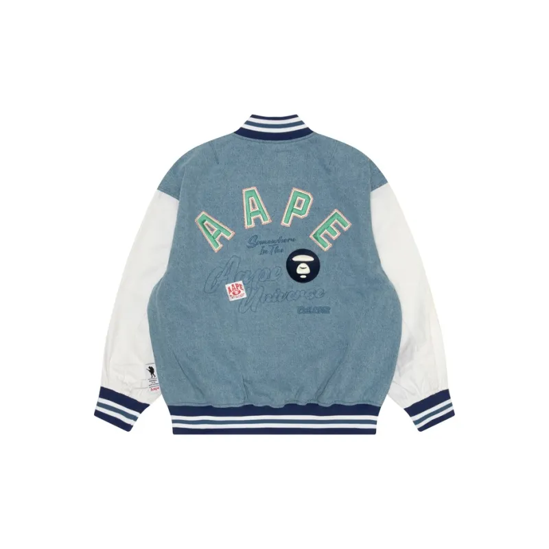 Aape Logo embroidered Varsity Jacket-1