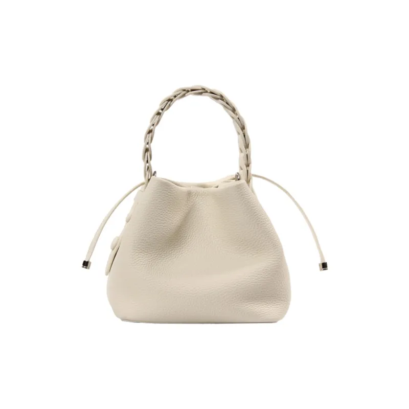 YOCAMU Top Grain Cow Leather Bucket Bag, Shoulder Bag, Crossbody Bag, Handbag Women's Multicolor-3